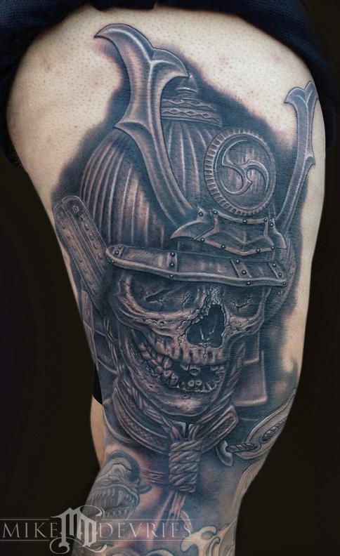 Tattoos - Samurai Skull Tattoo - 94398